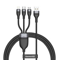 

                                    Baseus Flash Series One-for-Three Fast Charging Data Cable USB to M+L+C 66W